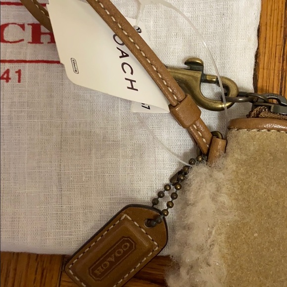 NWT Coach brown suede skinny wristlet - Picture 4 of 8